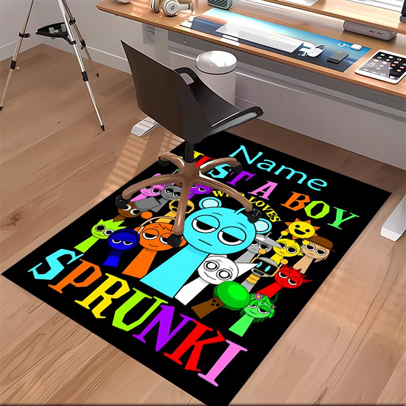 Custom personalization Game Sprunki Print Area Rug - Soft, Washable Non-Slip Indoor Mat,Living Room,Home&Office Decorative Rug
