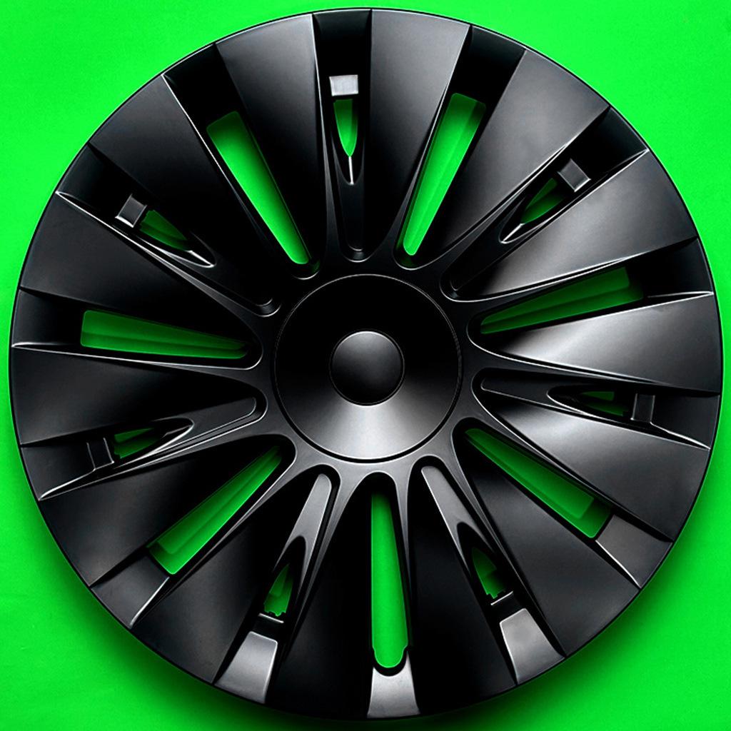 Комплект колпаков на колеса 19" симметричных и колпачков на ниппели для Tesla Model Y