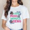 Funny Baby Hippo Moo Deng Tshirt Women Men Fashion T-shirt Streetwear Kawaii Cartoon T Shirt Harajuku Y2k Tee Tops Mange Clothes