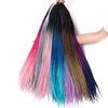 60cm Hair Extension Women Braided Color Block Wig for Club