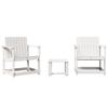VidaXL Salon de Jardin 3 pcs, Canapés de Patio, Ensemble de Meubles, Mobilier de Terrasse Arrière-cour Exterieur, Blanc Bois 832631