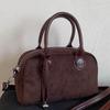2025 Autumn New Small Fresh Bag Women's Retro Casual Matte Bowling Bag Fashion Sense Commuter Messenger Bag