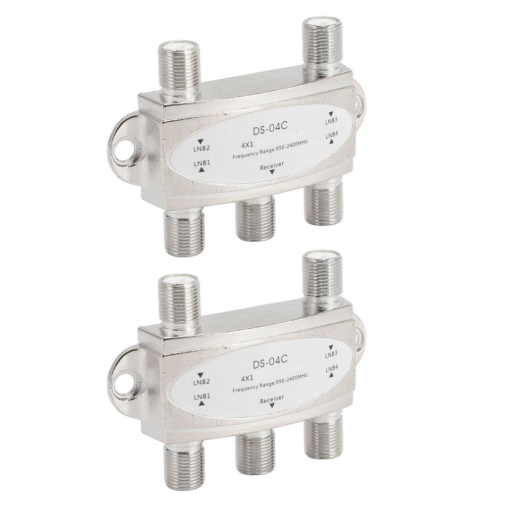2PCS 4x1 DiSEqC Switch 4 в 1 Out 950 до 2400 МГц DiSEqC 1.0 2.0 спутниковый сигнал коммутатор-сплиттер