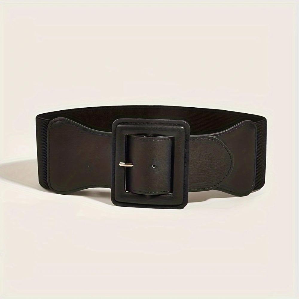 Punk Style Waist Strap Wide Waist Belts Fashion Stretch Waistband  for Women