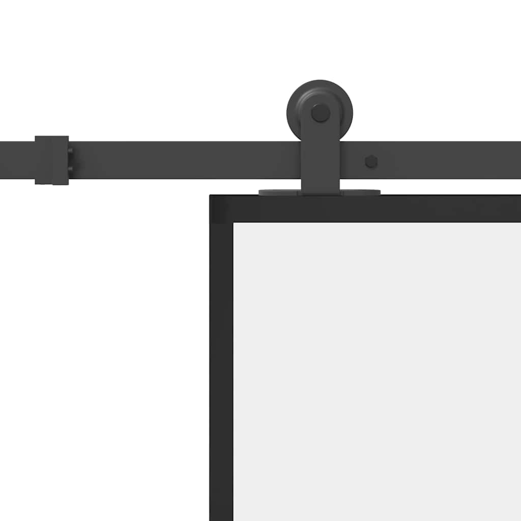 Vidaxl Drzwi Przesuwne Z Osprzętem, Szkło Esg I Aluminium, 76X205 Cm