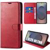 Protective Case - BOOLING - for Samsung Galaxy S25 Ultra - Leather Effect - Shockproof - Red
