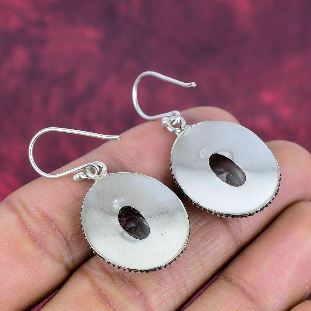 Серьги с голубым топазом, ювелирные изделия из цельного серебра 925 пробы с драгоценными камнями, серьги ручной работы, на День благодарения