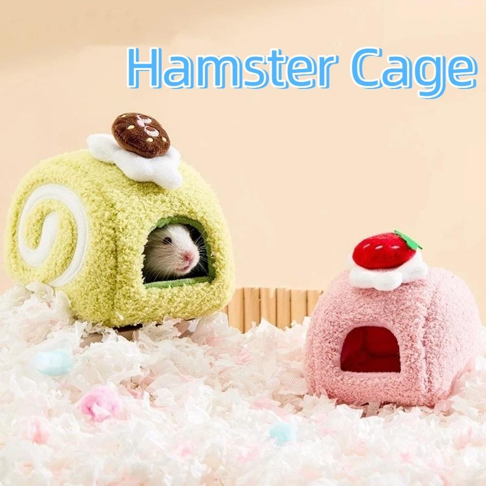 Warm Plush Hamster Cage Cute Pet Sleeping Bag Chinchilla Shelter Bird Hiding House Small Animal