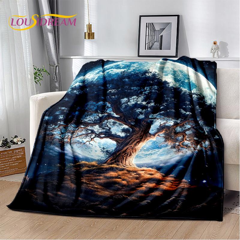 Природа Древа Жизни, скандинавская мифология, Иггдрасиль, мягкое одеяло для дома, спальни, кровати, дивана, пикника, путешествия, офиса, подарочный чехол для детей