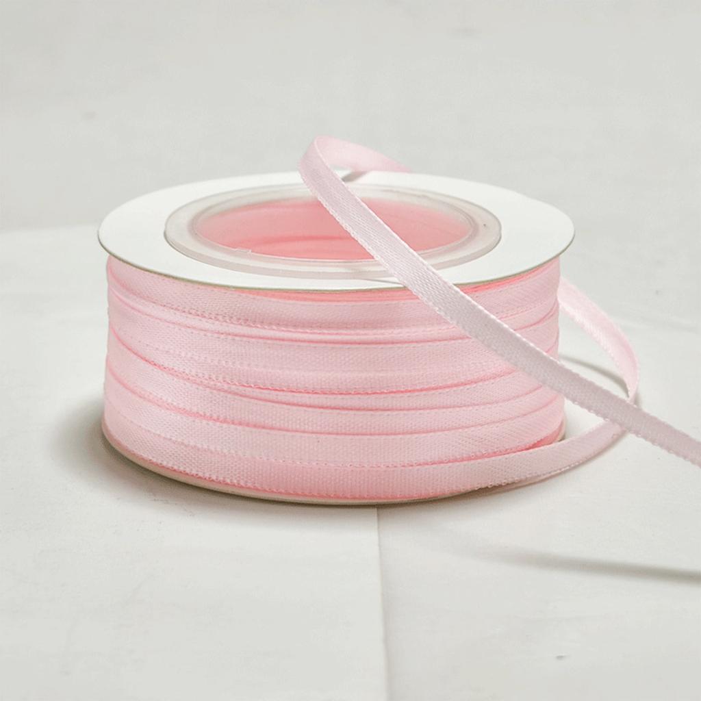 50 Yards 0.3cm Encrypted Double-sided Polyester Silk Ribbon Ribbon Webbing Hair Accessories Handmade Bow Gift Box Packaging Ribbon