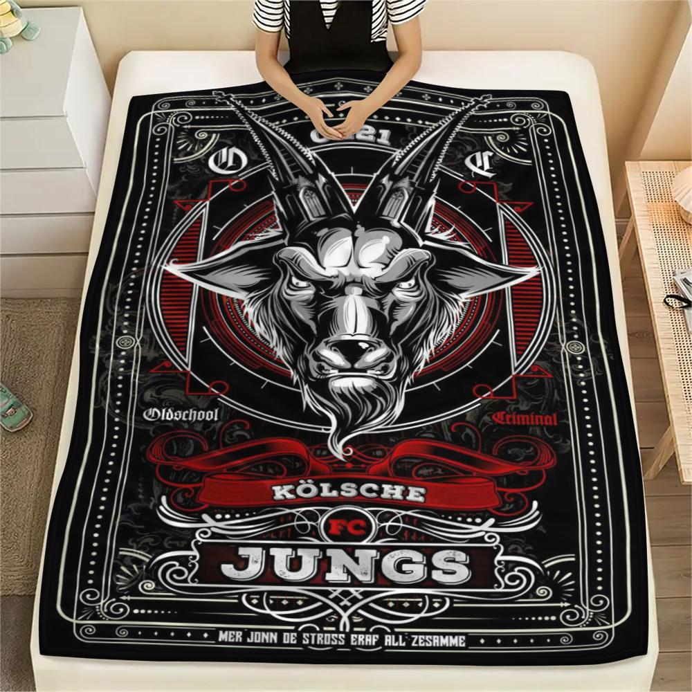 1pc FC KÖLN Print Flannel Blanket, High quality Comfortable for All Seasons, Home Decor, Warmth and Comfort, Perfect for Christmas Gifts51