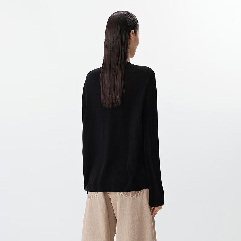 JNBY 2025 Весенний шерстяной свитер с вышивкой в виде парка