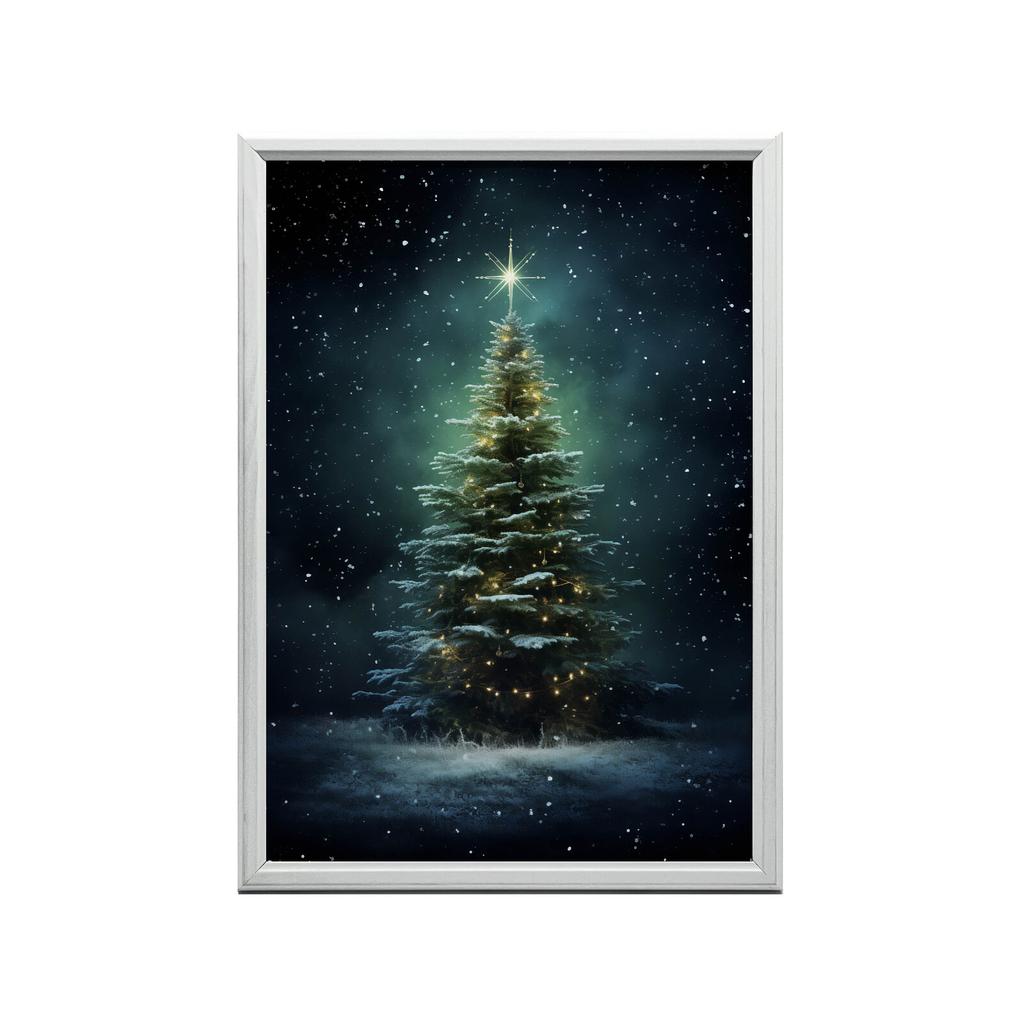 Choinka W Nocnym Blasku Choinka W Nocnym Blasku, 50X70 Cm, Bez Ramy, Papier Matowy 230 Gsm