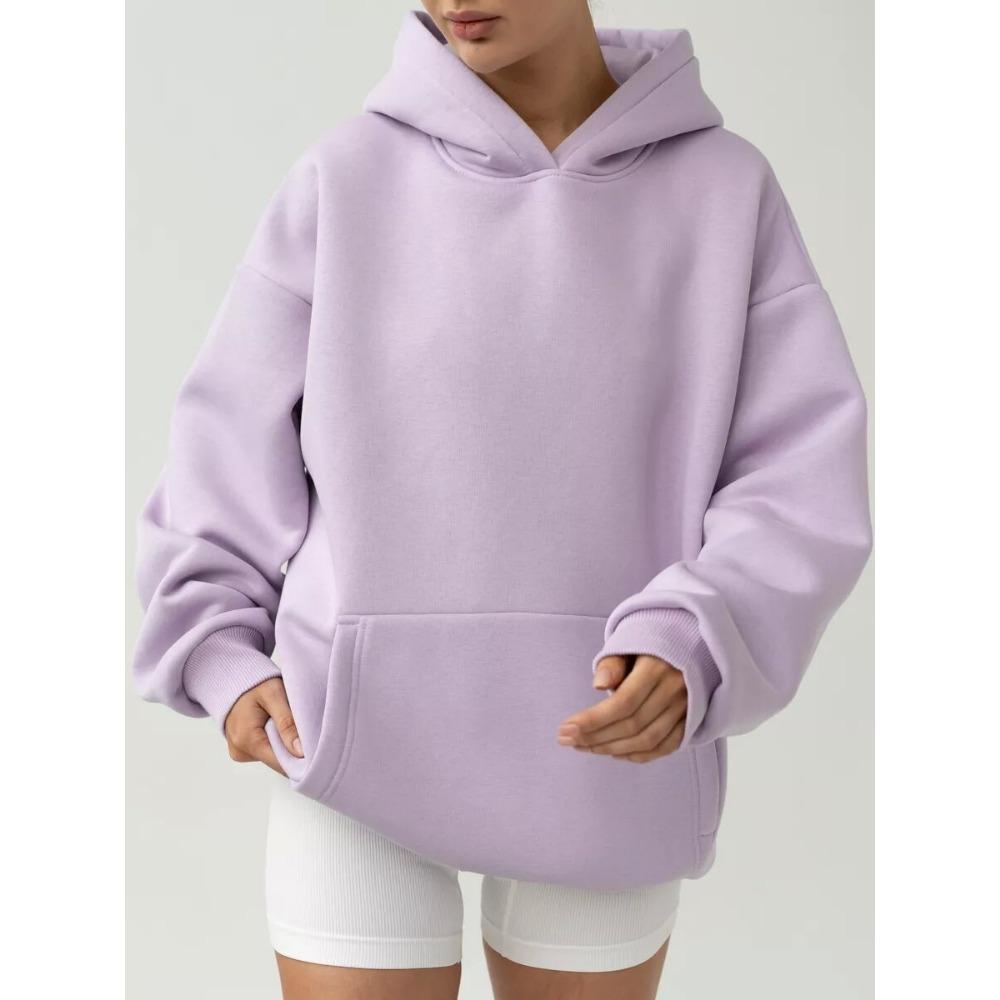 Женская толстовка с капюшоном и длинными рукавами, свободный верх