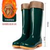 High tube rain shoes women's water shoes women's rain boots long tube fashion waterproof shoes non-slip work overshoes