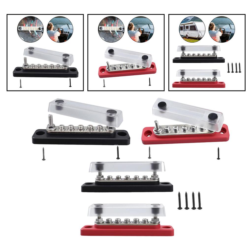 5-контактный распределительный блок шины питания, простой в установке с прозрачным корпусом
