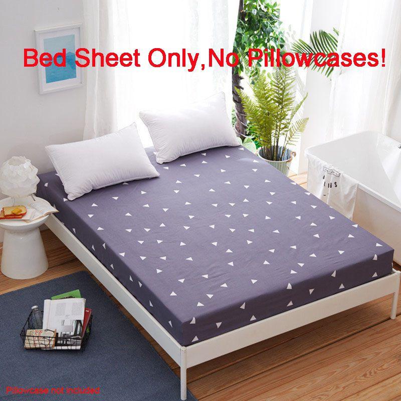 Sheet Bed Fitted Cover Without Pillowcase Floral Printed Single King Double