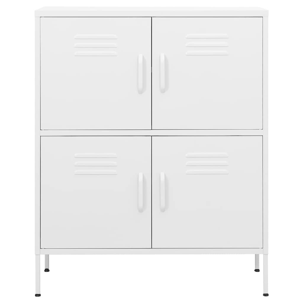 vidaXL Lagerschrank Weiß 80x35x101,5 cm Stahl