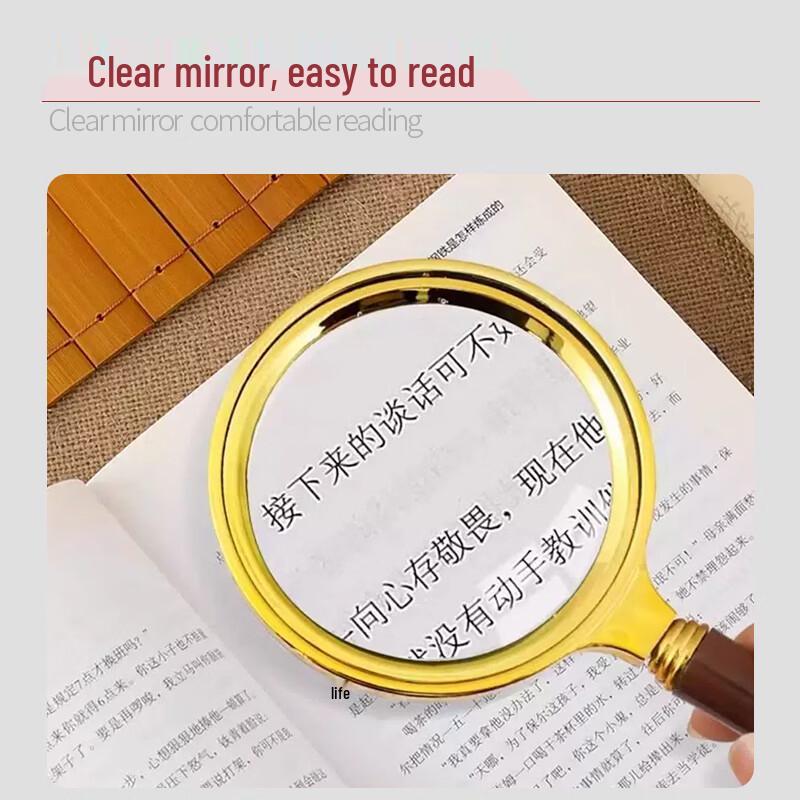 Jingshengda 100mm Handheld Magnifying Glass for Elderly