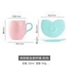 Ceramic Coffee Cup Creative European Coffee Cup And Saucer Set Small Fresh Ceramic Tea Cup Drinking Cup Breakfast Cup