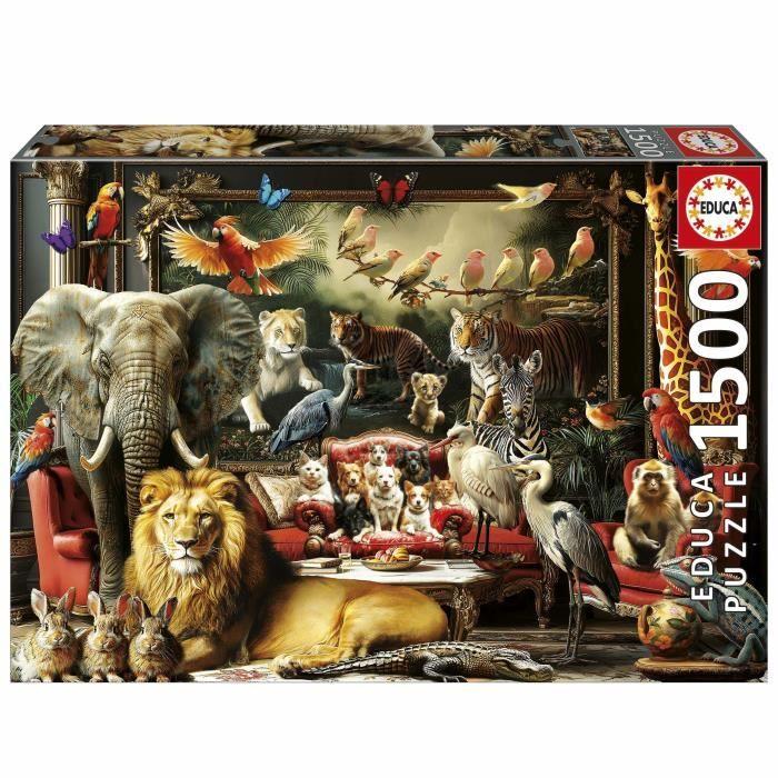 Puzzle - EDUCA - Le Manoir des Animaux - 1500 pièces - 85 x 60 cm - À partir de 15 ans