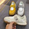 Высокая версия 2025 новая кожа круглая голова сочетание цветов легкий рот липучка Мэри Джейн женские нескользящие платформа спортивная и повседневная обувь
