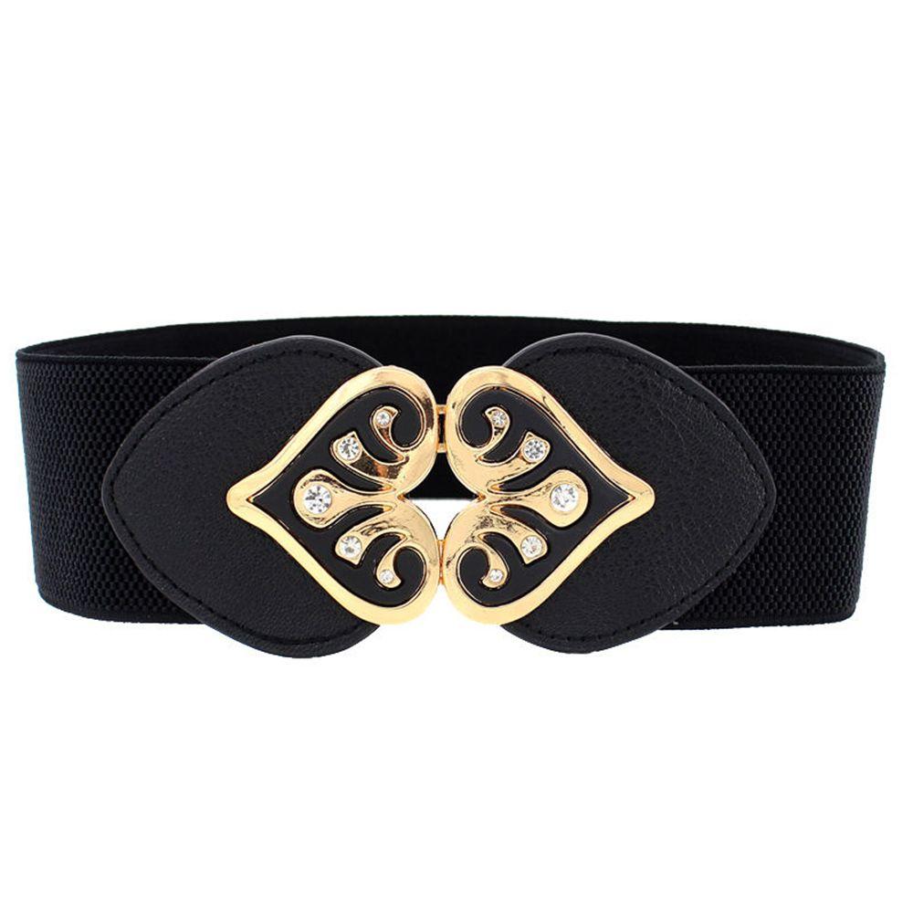 Fashion Women Accessories Sweater Decorative Wide Waist Belt Elastic Buckle Dress Strap Waistband