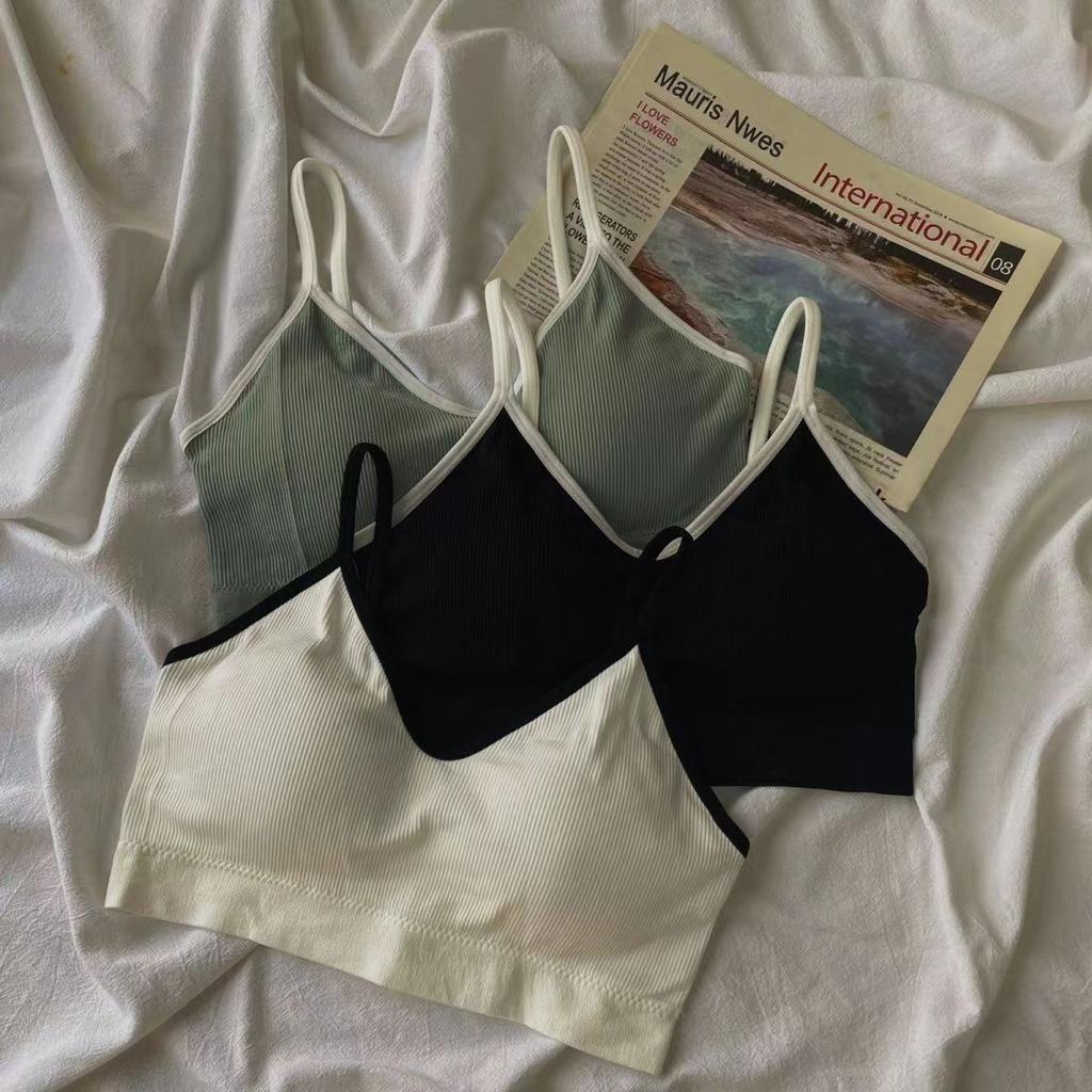 Женский студенческий бюстье без застежки с фиксированной чашкой, поддерживающий и предотвращающий отвисание, для ношения как внутри, так и снаружи.