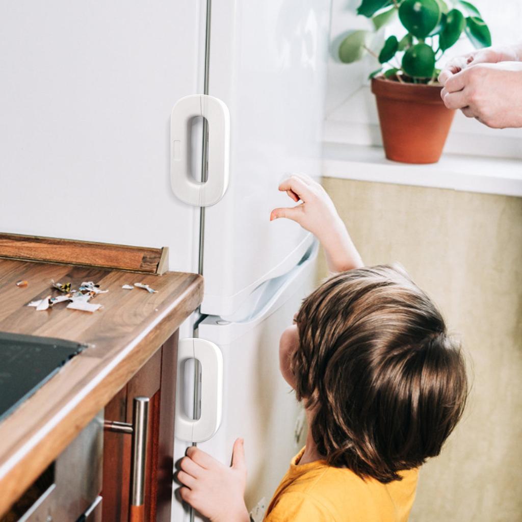 Замок для холодильника Детский замок с защитой от защемления Замок для шкафа Замок для двери холодильника Пряжка Многофункциональный замок Детский замок с защитой от защемления