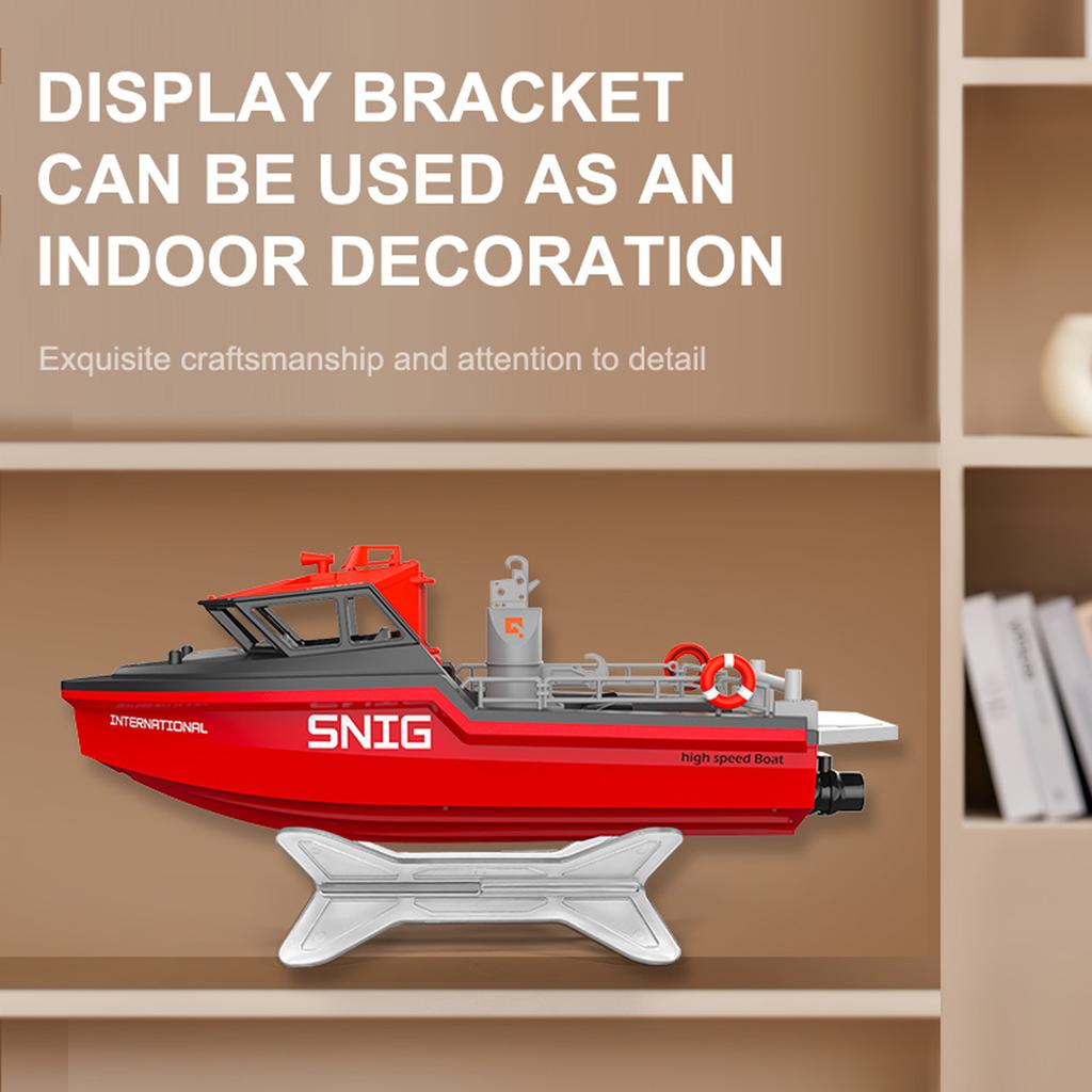 Радиоуправляемая лодка, спасательный корабль 2,4 ГГц с бесщеточным двигателем, сигнализация низкого заряда батареи для бассейнов и озер, мини-электрическая игрушка