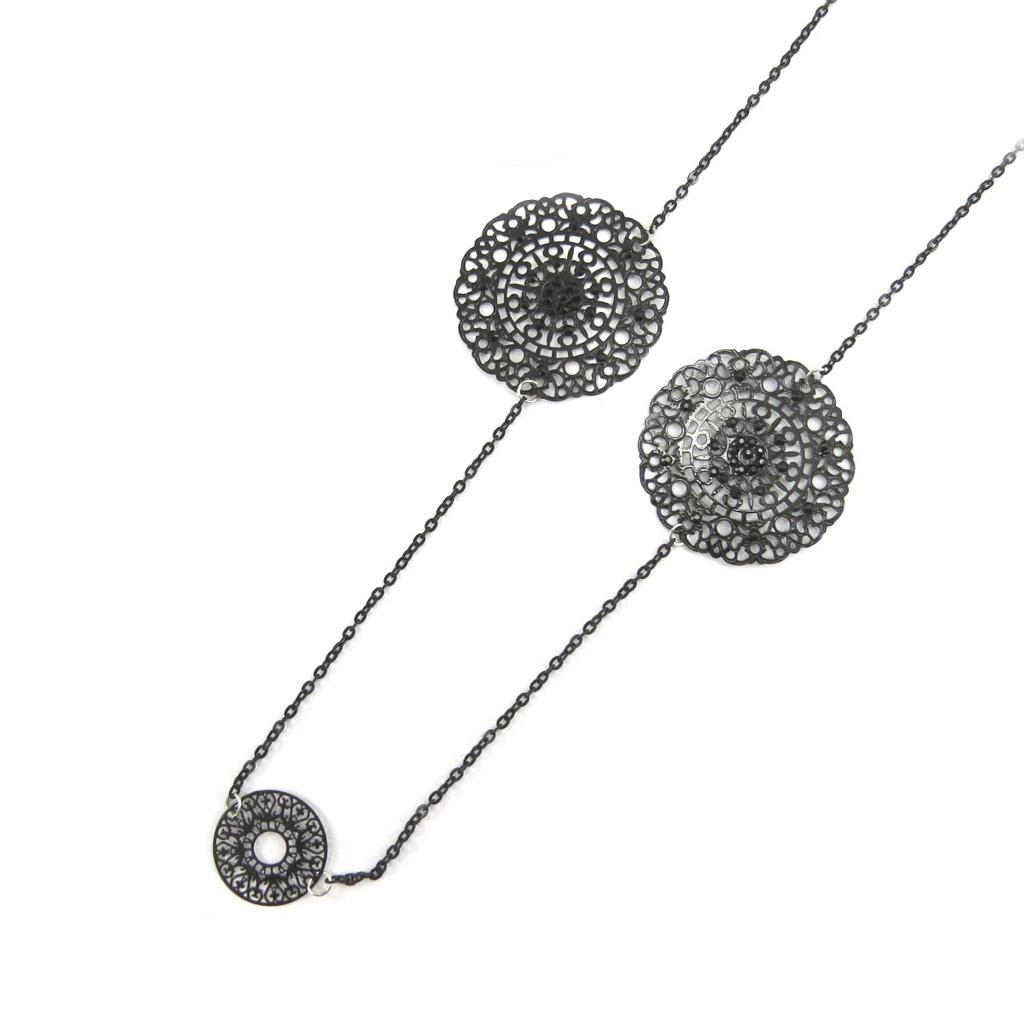 Les Trésors De Lily [L5801] — Черное дизайнерское колье «Кармен».