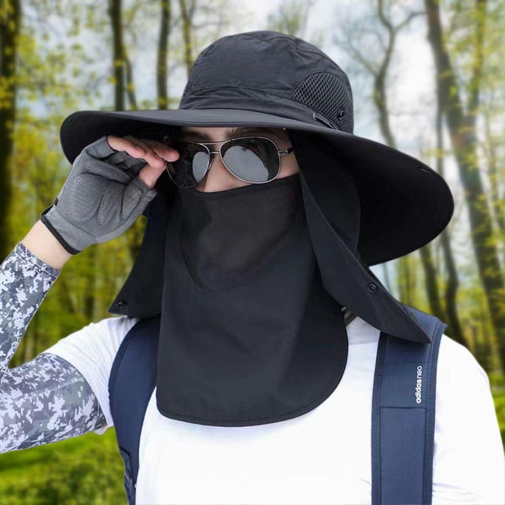 1 шт. солнцезащитная кепка для рыбалки с маской, анти-УФ-защитная походная кепка, летняя кепка для женщин и мужчин