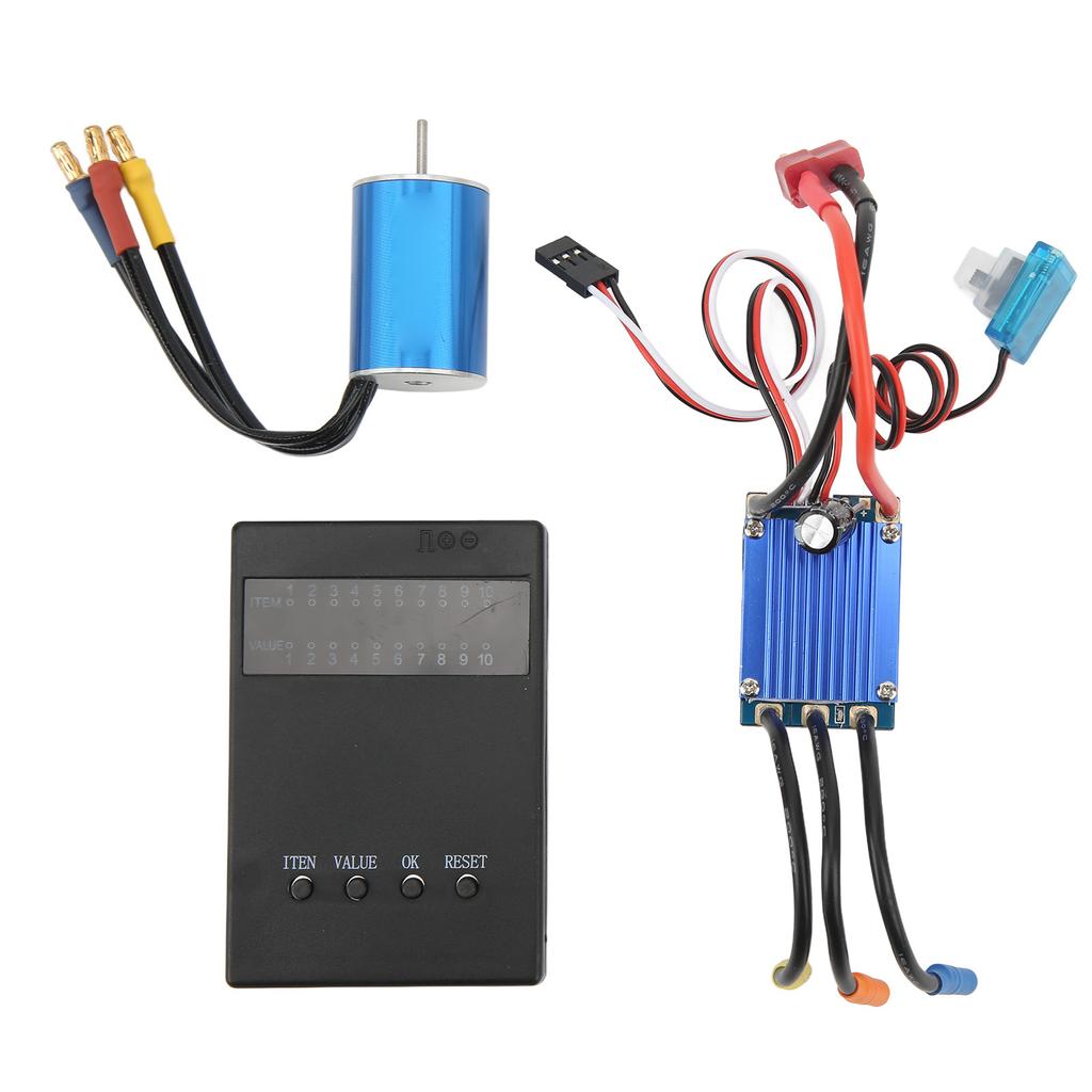 Бесколлекторный двигатель 2435 4500KV Карта программирования 25A Бесколлекторный регулятор скорости для 116 118 RC автомобиля