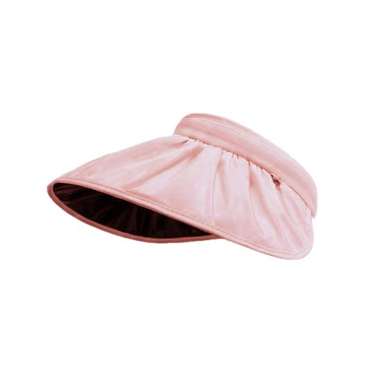 Women Sun Hat Empty Top Design Adjustable Fit Outdoor Wide Brim Sun Protection Hat Portable Roll-Up Hiking