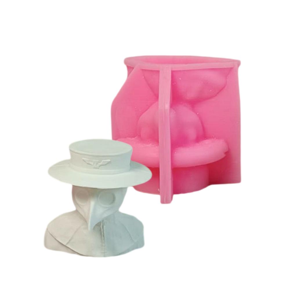 Статуя Чумного Доктора Силиконовые Формы Для Свечей, Мыла, Шоколада, Конфет, Торта, Помадки, Украшения, Цемент, Гипс Силиконовые Формы