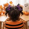 2 pcs/set Double Layered Halloween Barrettes Bow Sequins Hairpin Bat Wing Hair Clips  Girl