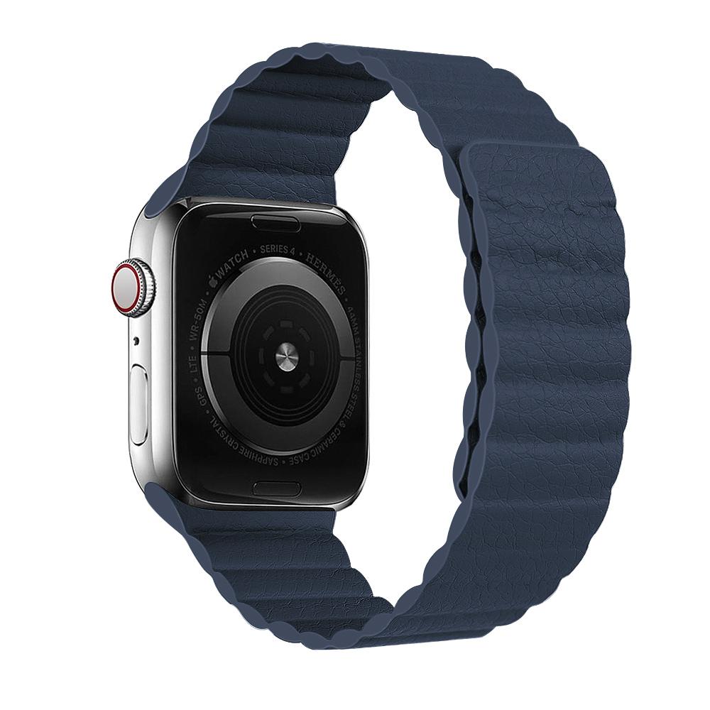 Кожаный ремешок-петля для Apple Watch Ultra Band 49 мм, 44 мм, 40 мм, 38 мм, 42 мм, магнитный браслет iwatch series 3, 4, 5 se, 7, 8, 45 мм, 41 мм