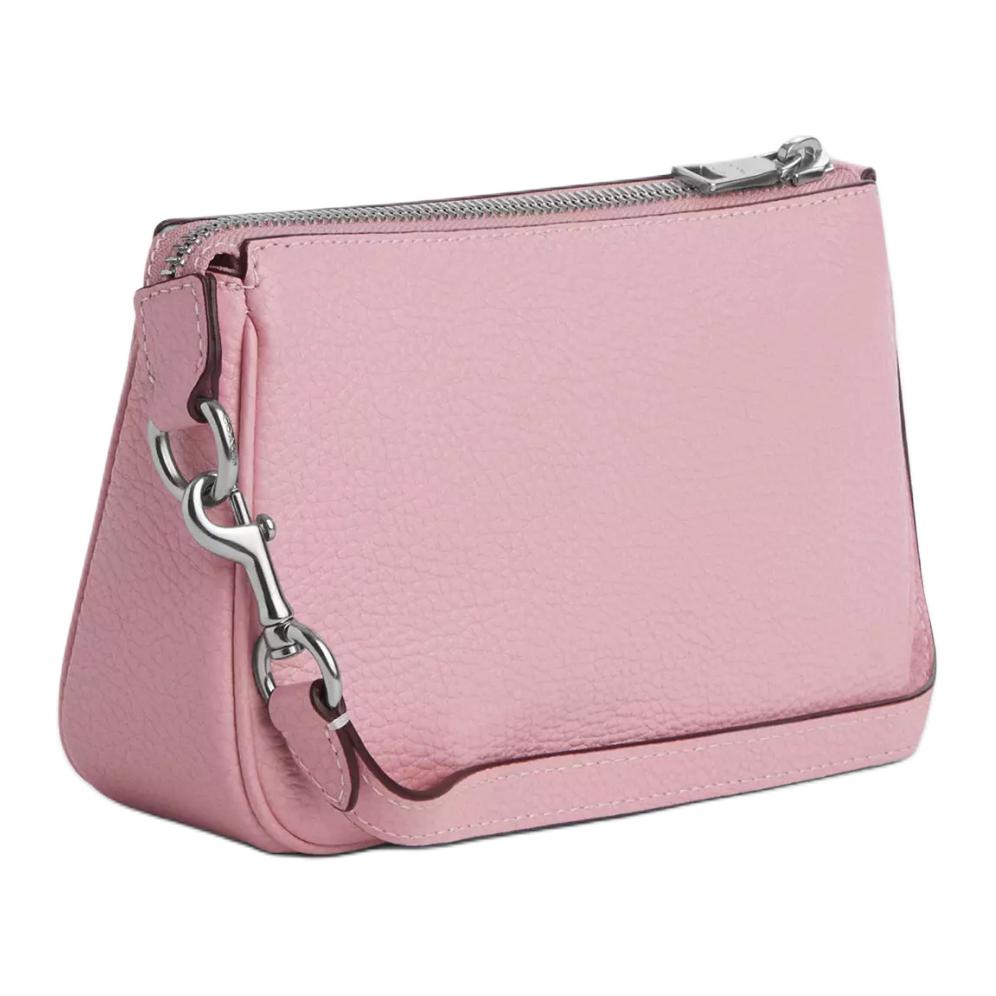 Coach Nolita 19 Сундаэ Узор Застежка-молния Кожаный рифленая кожа Сумка Маленькие женские сумки Цвет: Вишневый цвет CU251-SVAOH