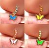 Gaby Cat Head Nose Stud with Butterfly, Five-Star, and Crown Designs - Piercing Jewelry