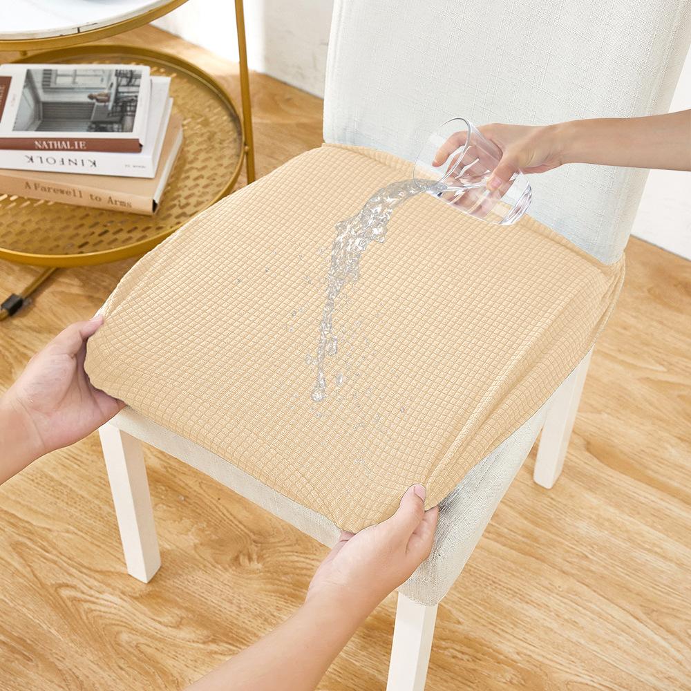 Водонепроницаемый эластичный чехол на половину стула вафельной вязки - однотонный чехол на спинку и сиденье