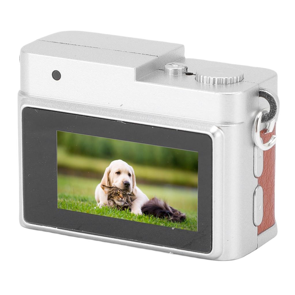 Small Vintage Digital Camera 1080P FHD 0.96 Inch Color Screen 128GB LED Fill Light Pocket Digital Camera