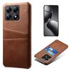 For Xiaomi 14T Case Dual Card Slots PU Leather+Hard PC Phone Cover