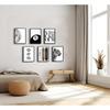 Fashion Trendy Leopard Wall Art Set of 6 Stockholm Preppy Room Painting Picture Wall Decor Black White Aesthetic Cheetah Poster Print Artwork for