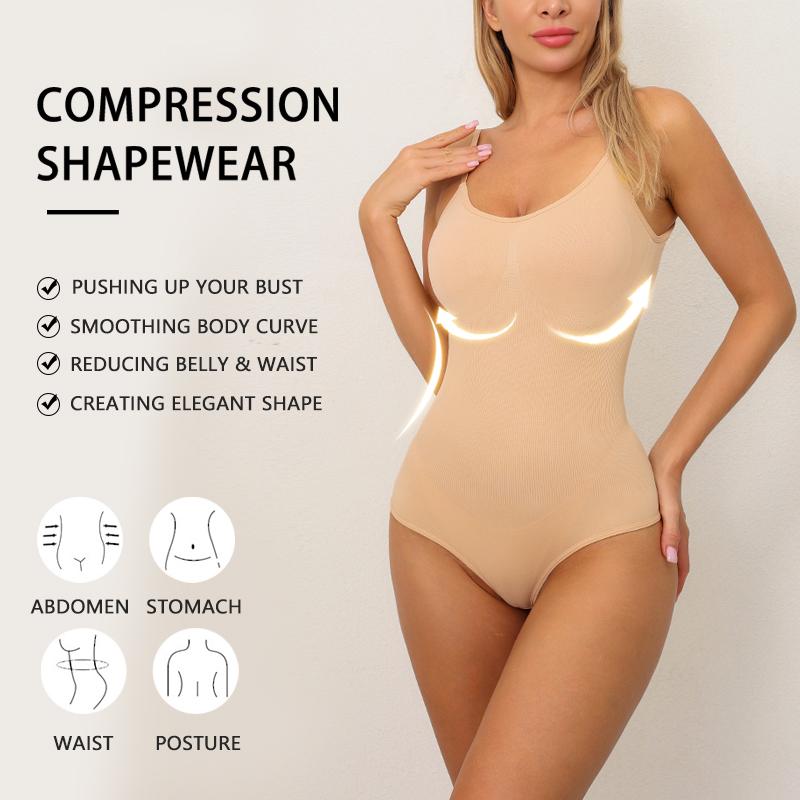 Flarixa Seamless Shapewear Bodysuit Tummy Control Corset Women Full Body Shaper Thong Comfortable Slimming Belly Underwear