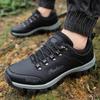 TUINANLE Men's Hiking Shoes Leather Outdoor Shoes Wear-resistant Men Trekking Walking Hunting Sneakers
