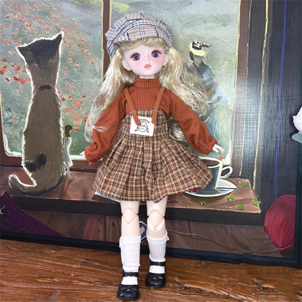 1 Set Attractive Eyes Dress Up BJD Dolls Long Hair Makeup Ball Joint Doll Babies