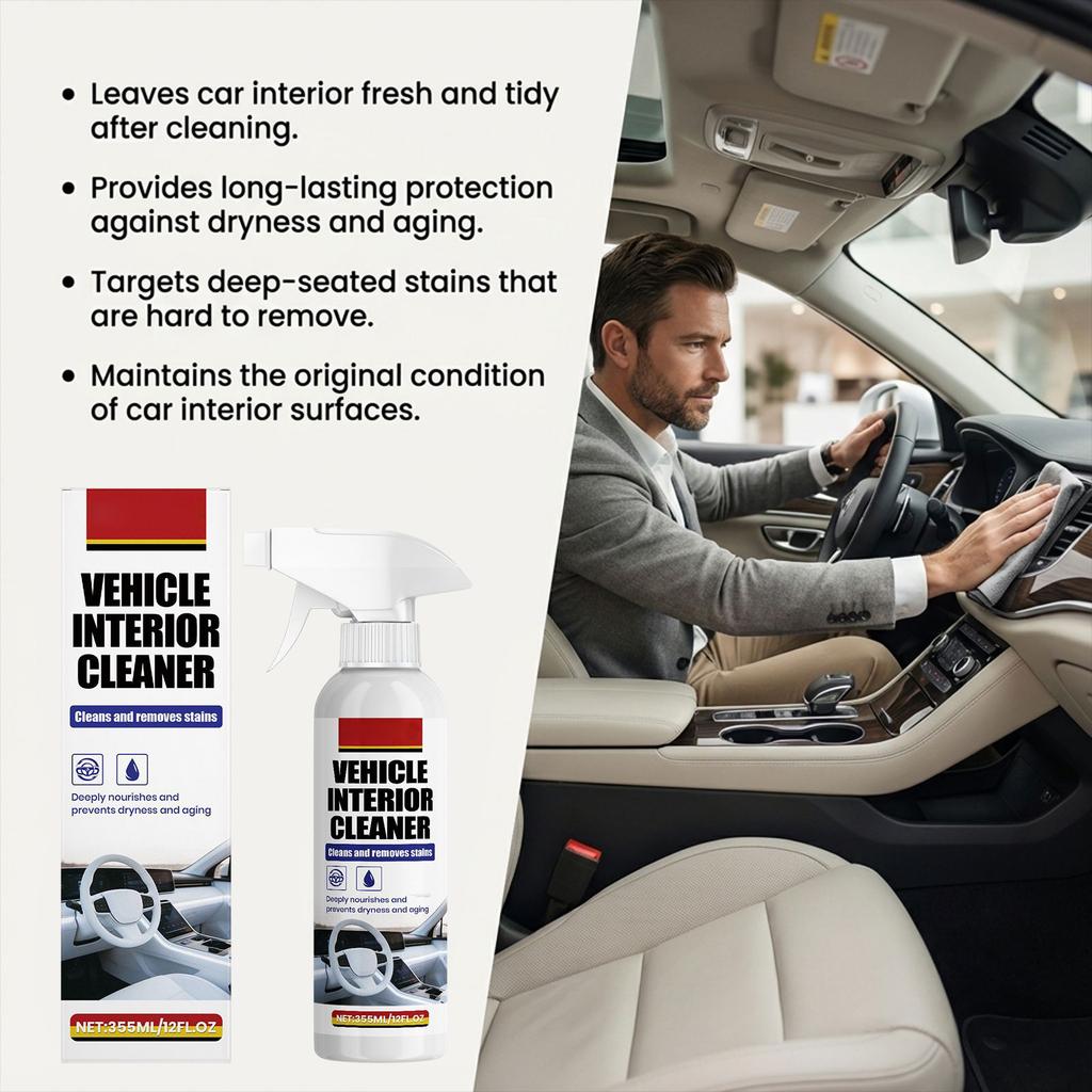 Очиститель салона автомобиля, средство для восстановления и ухода за сиденьями салона, ежедневный осветляющий и очищающий уход, 355 мл