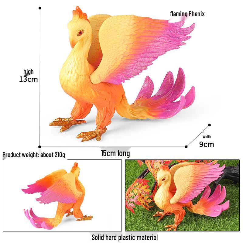 Dinosaur & Dragon Plastic Toy Set: Mythical Animal Figures for Kids
