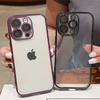 Роскошный прозрачный чехол с покрытием для iPhone 17 Air 16 15 14 Plus 13 12 mini 11 Pro Max, задняя крышка с защитой объектива