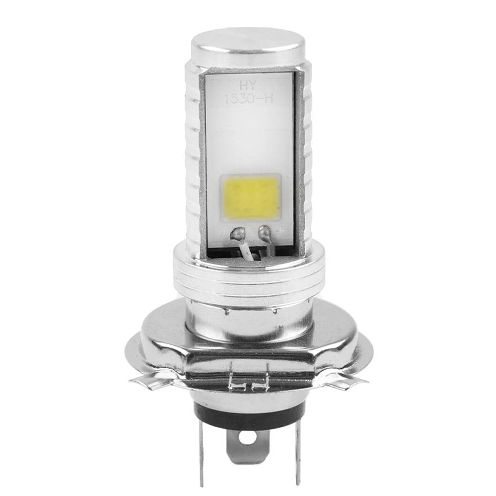 Новый 1 шт. H4 LED Moto Light Hi-Lo Beam Light Лампа Мотоциклетная светодиодная фара 6500K 12V 1530 COB Чипов IP68 BA20D Светодиодная лампа